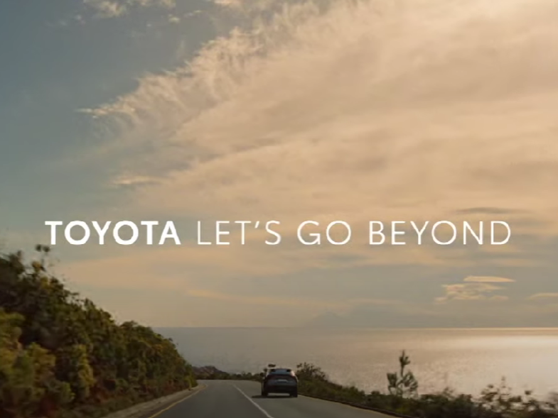 Screenshot from a video advertising Toyota.
